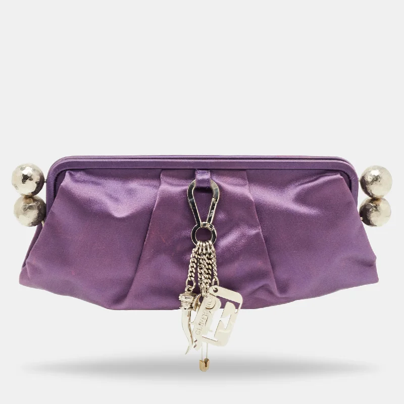 Gianfranco Ferre Satin Charm Frame Clutch Fashionable Bags At Must-Have Prices