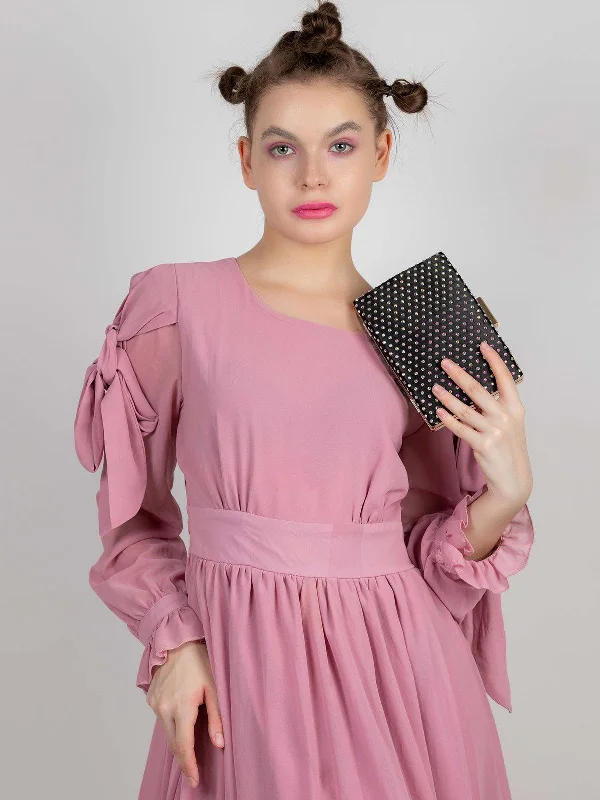 Odette Women Gorgeous Black Clutch Premium Bags At Special Prices