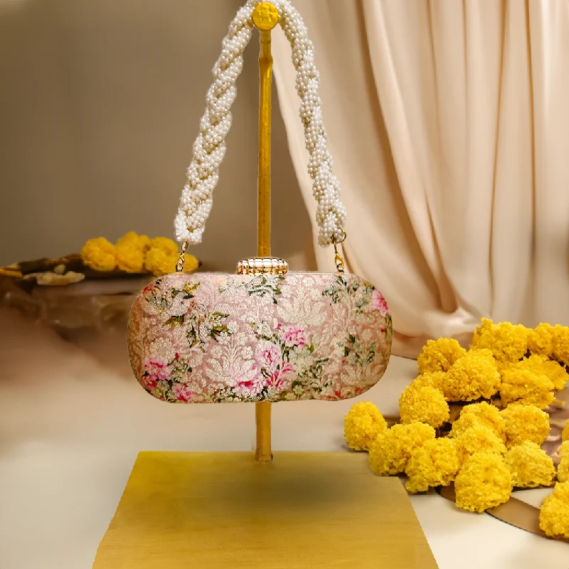Ibadat Clutch | Peach Trendy Handbags At Limited-Time Discounts
