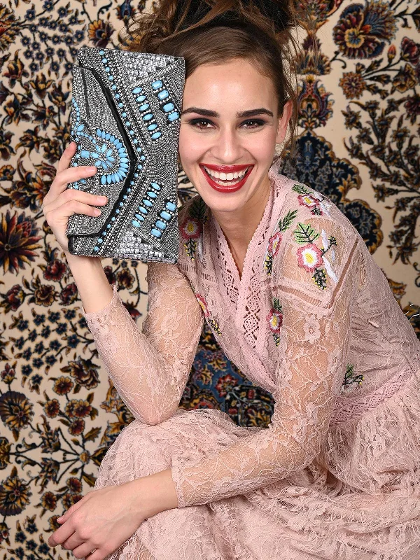 Odette Women Slate Sequin Enriched Envelope Clutch! Everyday Bags, Budget-Friendly Odette Women Slate Sequin Enriched Envelope Clutch! Everyday Bags, Budget-Friendly