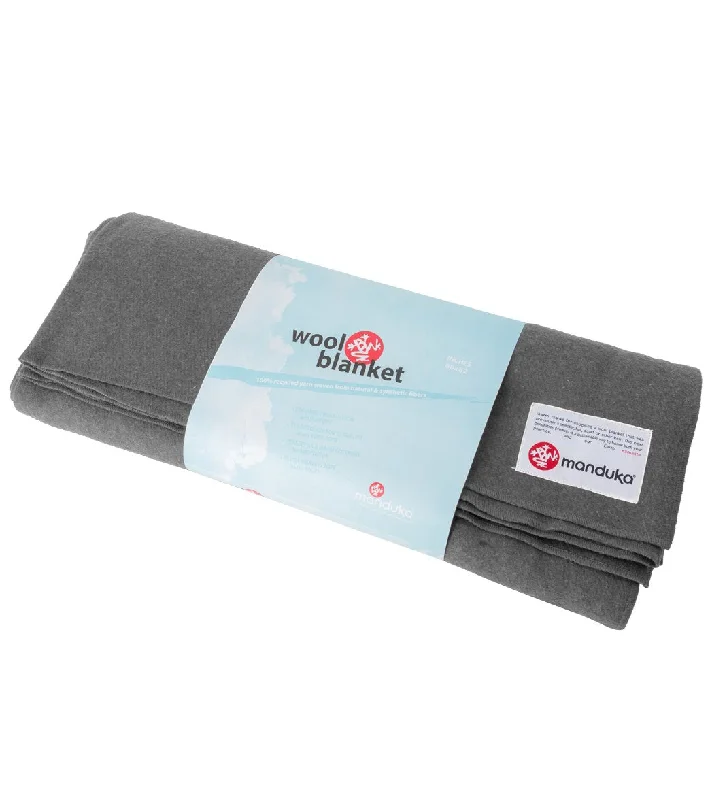 Manduka Recycled Wool Yoga Blanket Shadow