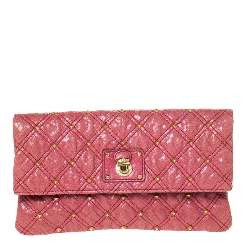 Marc Jacobs Studded Leather Eugenie Clutch Must-Have Bags With Big Savings