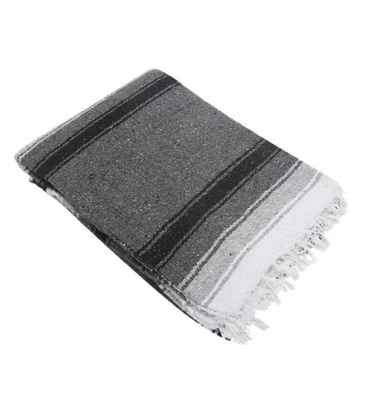 Native Yoga Diamond Design Mexican Yoga Blanket Gray