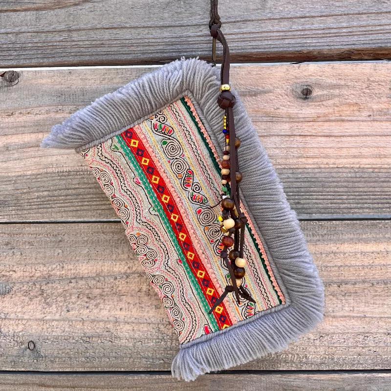Panada Fringe Grey Flash Sale On Designer Bags