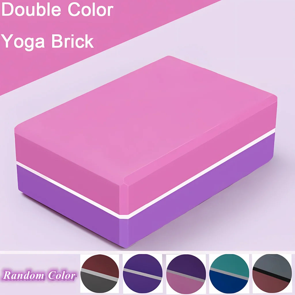 TWO-COLOR EVA YOGA BLOCK FOR ENHANCED STABILITY & ALIGNMENT