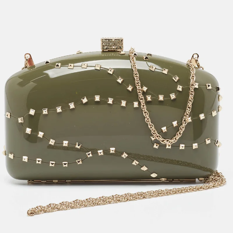 Valentino Dark Plexiglass Rockstud In The Clutch Everyday Elegance At Special Prices Valentino Dark Plexiglass Rockstud In The Clutch Everyday Elegance At Special Prices