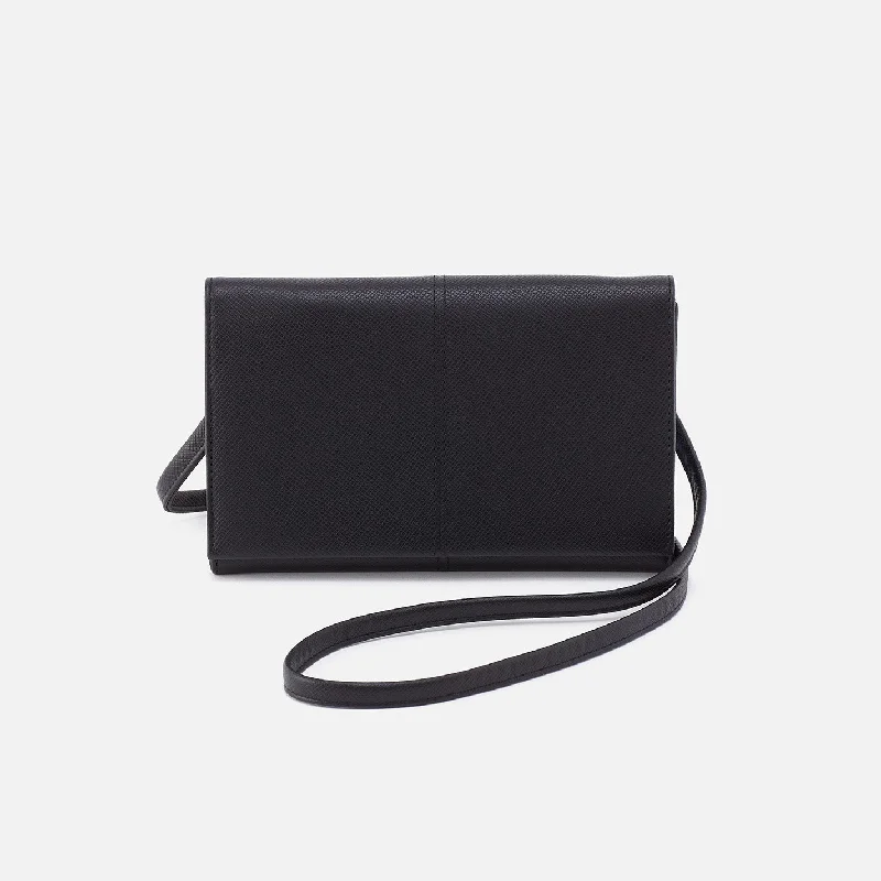 Essential Wallet Crossbody In Soft Saffiano Leather - Black Trendy Purses At Unbeatable Discounts Essential Wallet Crossbody In Soft Saffiano Leather - Black Trendy Purses At Unbeatable Discounts