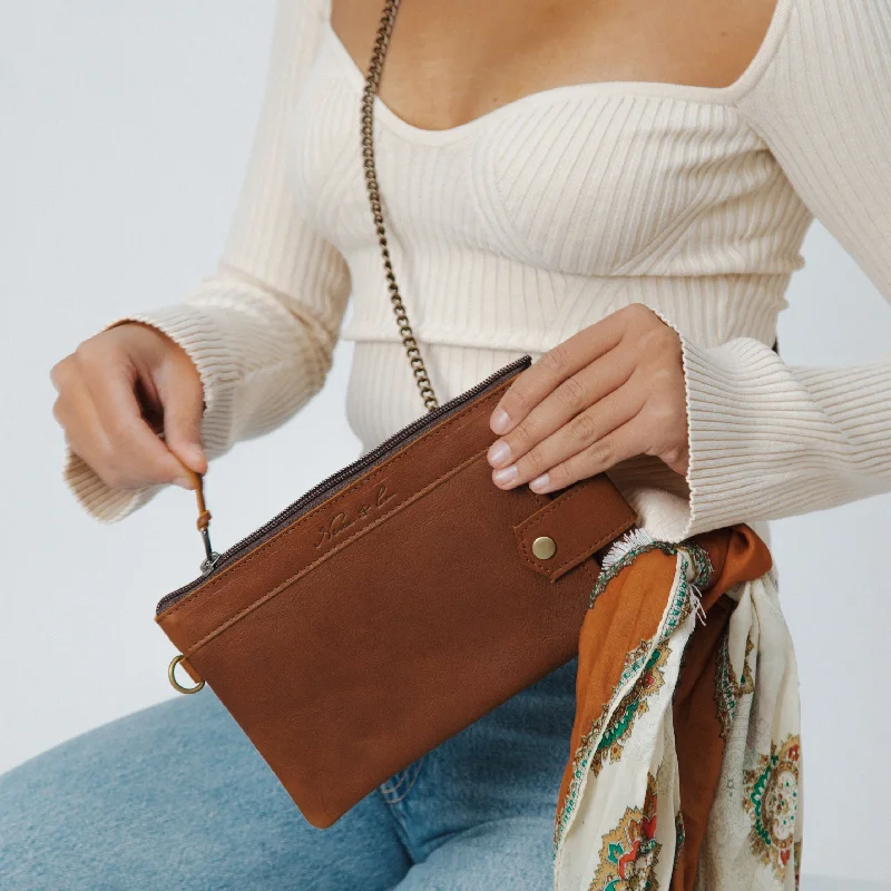 EVERYTHING CLUTCH WITH 3 D-RINGS - FULL LEATHER COLLECTION - CAFE Handbag Deals You'll Love EVERYTHING CLUTCH WITH 3 D-RINGS - FULL LEATHER COLLECTION - CAFE Handbag Deals You'll Love
