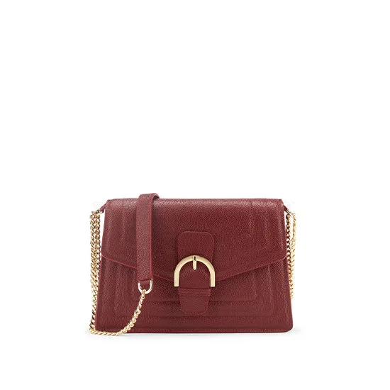 Margot Stampato 9" - Dark Red Don't Miss Out – Handbag Discounts
