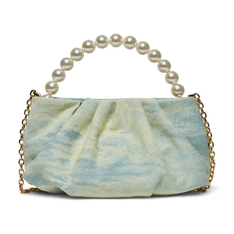 Marlowe Denim Pouch In Faded Denim Designer Bags At Lower Prices