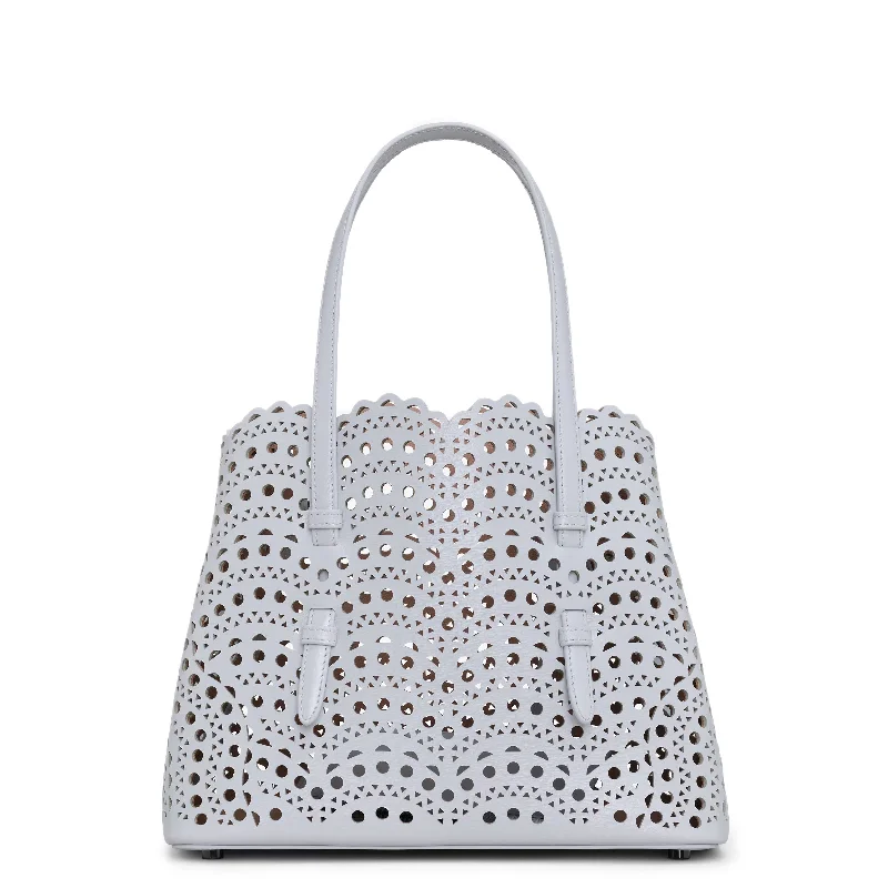 Mina 25 Wave Lux Calfskin, Gris Perle Sleek Bags, Perfect Prices