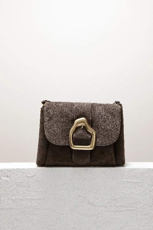 NAMI Ebony Suede Shoulder bag The Best Handbag Deals Are Available Now