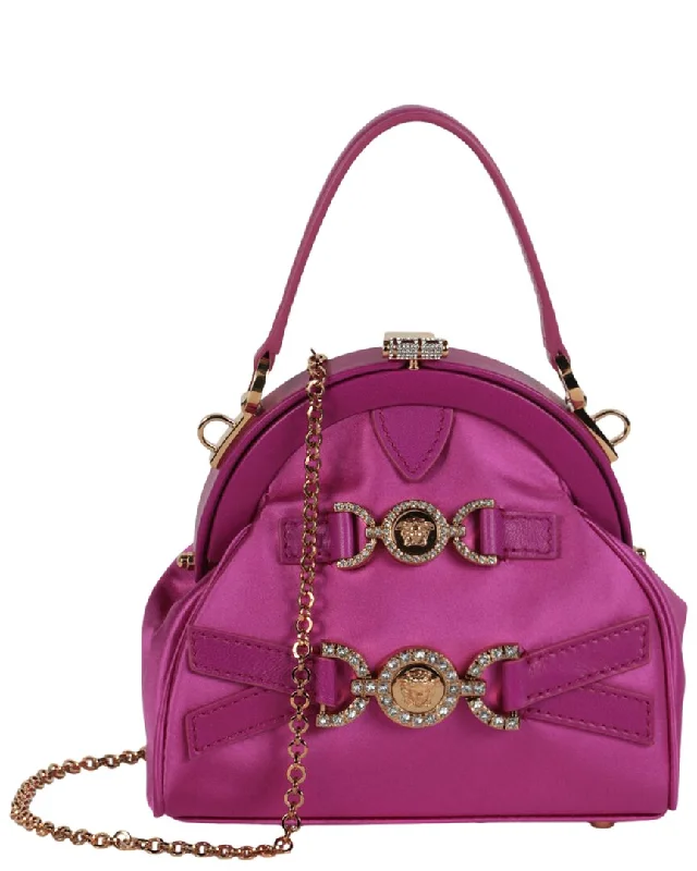 Versace Small Top Handle Satin & Leather Crossbody Unmissable Deals On Everyday Handbags Versace Small Top Handle Satin & Leather Crossbody Unmissable Deals On Everyday Handbags