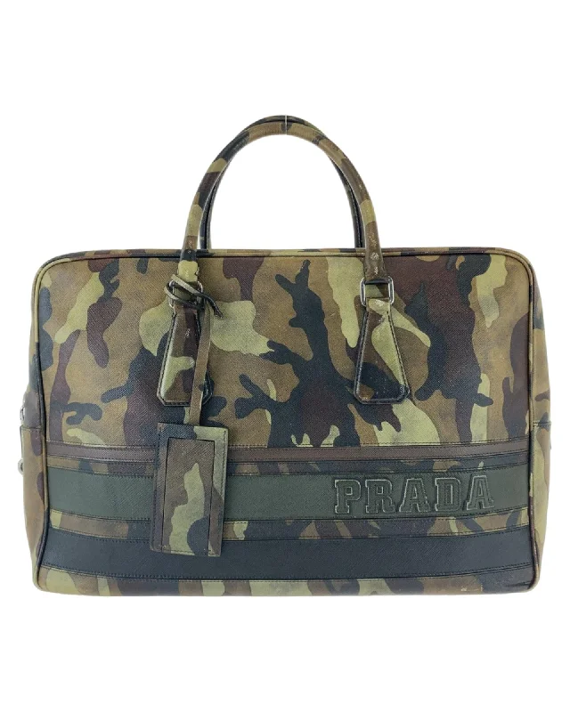 Green Leather Briefcase for Business Use by Prada Shoulder Bags, Best Deals Today