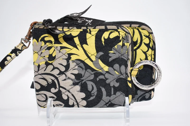Vera Bradley Double ID Wristlet in "Baroque" Pattern Iconic Fashion Bags At Unbeatable Savings