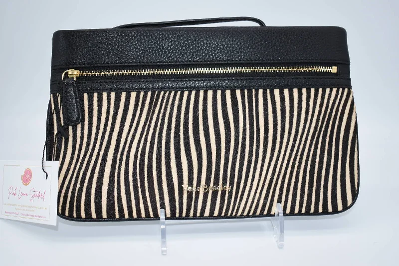 Vera Bradley "Uptown Stripes" Mia Leather Wristlet Upgrade Your Look With Our Bag Sale Vera Bradley "Uptown Stripes" Mia Leather Wristlet Upgrade Your Look With Our Bag Sale