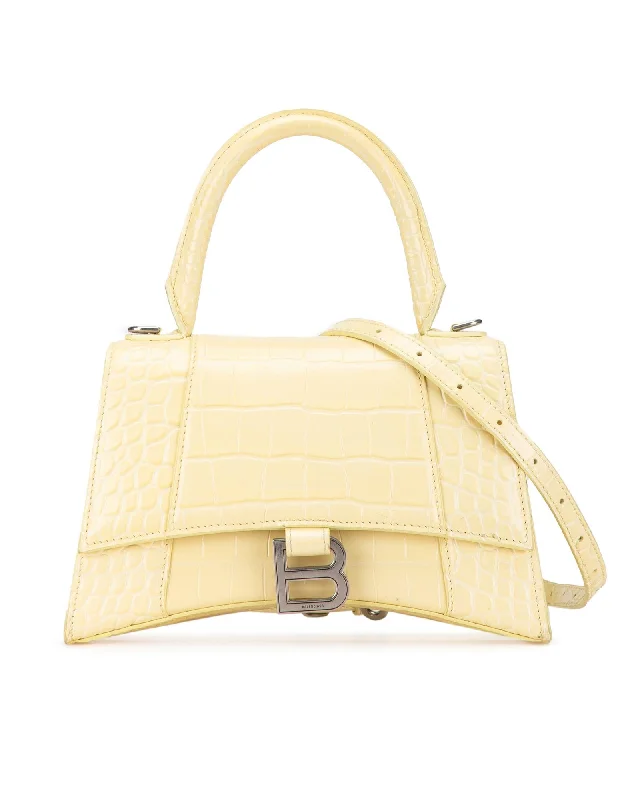 Small Embossed Hourglass Top Handle Bag with Detachable Strap Must-Have Bags With Big Savings Small Embossed Hourglass Top Handle Bag with Detachable Strap Must-Have Bags With Big Savings