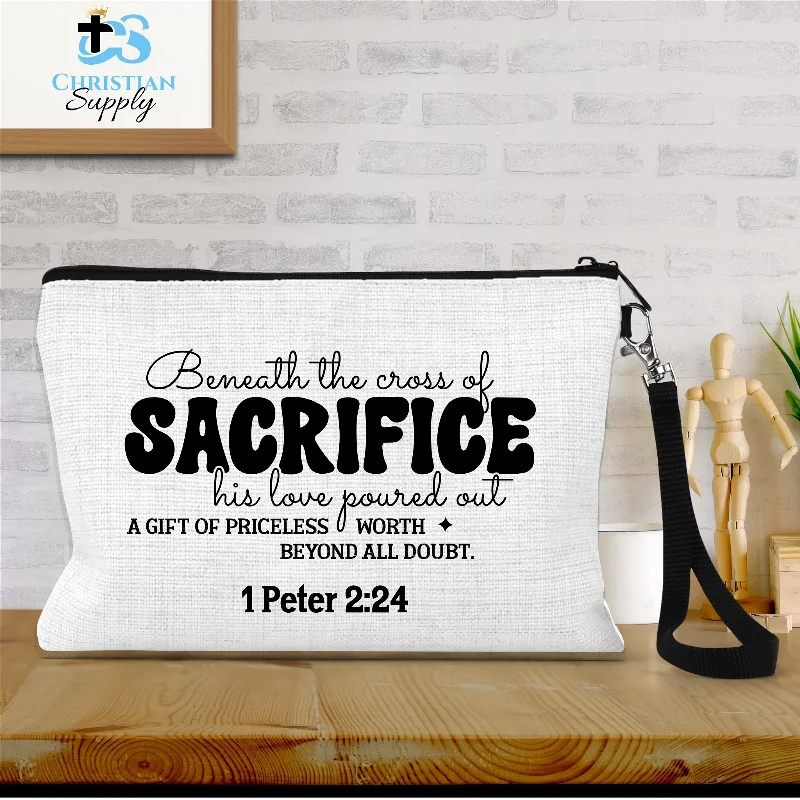 Beneath the Cross of Sacrifice 1 Peter 2:24 Wristlet Your Perfect Bag At The Perfect Price