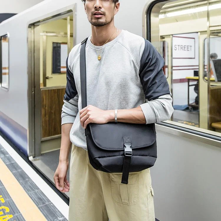 Cool Black Mens 10 inches Nylon Cloth Side Bag Black Messenger Bags Postman Bag for Men Premium Handbags With A Touch Of Elegance Cool Black Mens 10 inches Nylon Cloth Side Bag Black Messenger Bags Postman Bag for Men Premium Handbags With A Touch Of Elegance