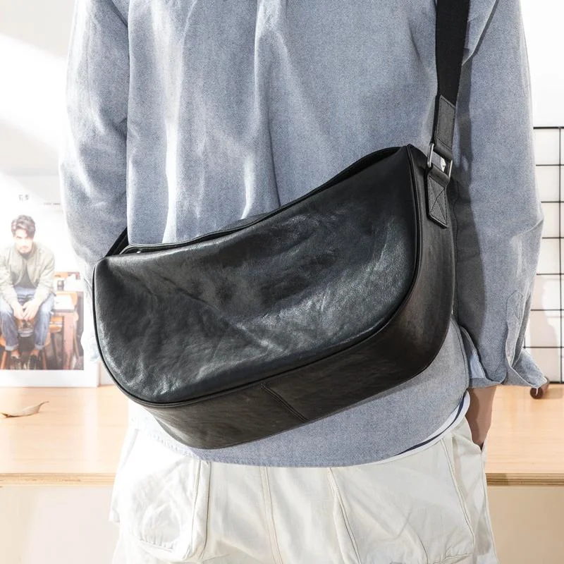 Black Cool Leather Mens 12 inches Side Bag Messenger Bags Casual Bicycle Bags for Men Everyday Handbags At Wallet-Friendly Rates Black Cool Leather Mens 12 inches Side Bag Messenger Bags Casual Bicycle Bags for Men Everyday Handbags At Wallet-Friendly Rates