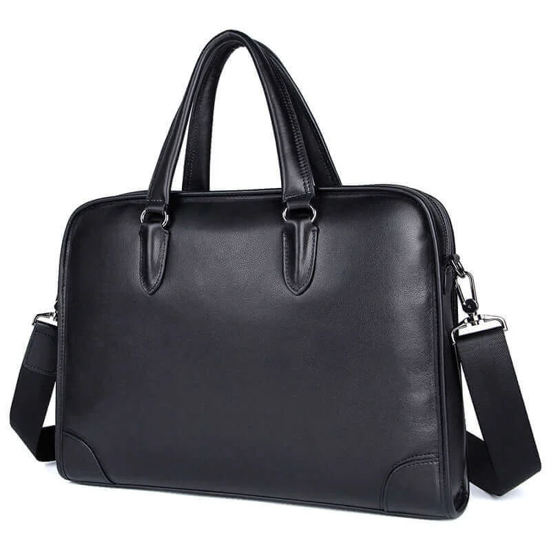 Black Leather Minimalist Work Briefcase - Sleek & Functional Unmissable Deals On High-Quality Designer Bags Black Leather Minimalist Work Briefcase - Sleek & Functional Unmissable Deals On High-Quality Designer Bags