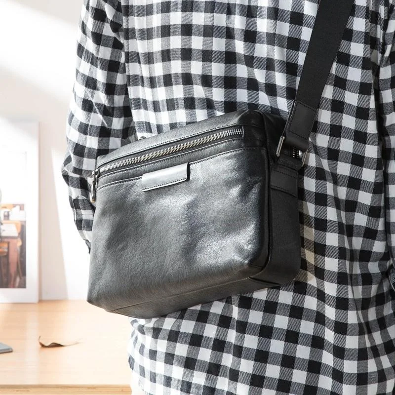 Black Soft Leather Mens 10 inches Courier Bag Postman Bag Black Messenger Bags Side Bag for Men Designer-Inspired Bags At Reduced Prices Black Soft Leather Mens 10 inches Courier Bag Postman Bag Black Messenger Bags Side Bag for Men Designer-Inspired Bags At Reduced Prices
