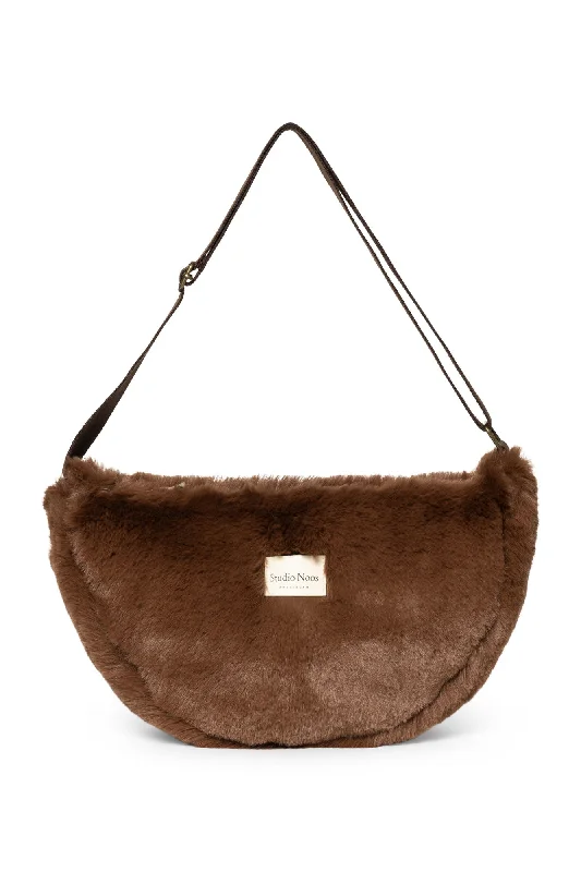 Brown Faux Fur Adult Fanny Pack Trendy Totes, Shop & Save