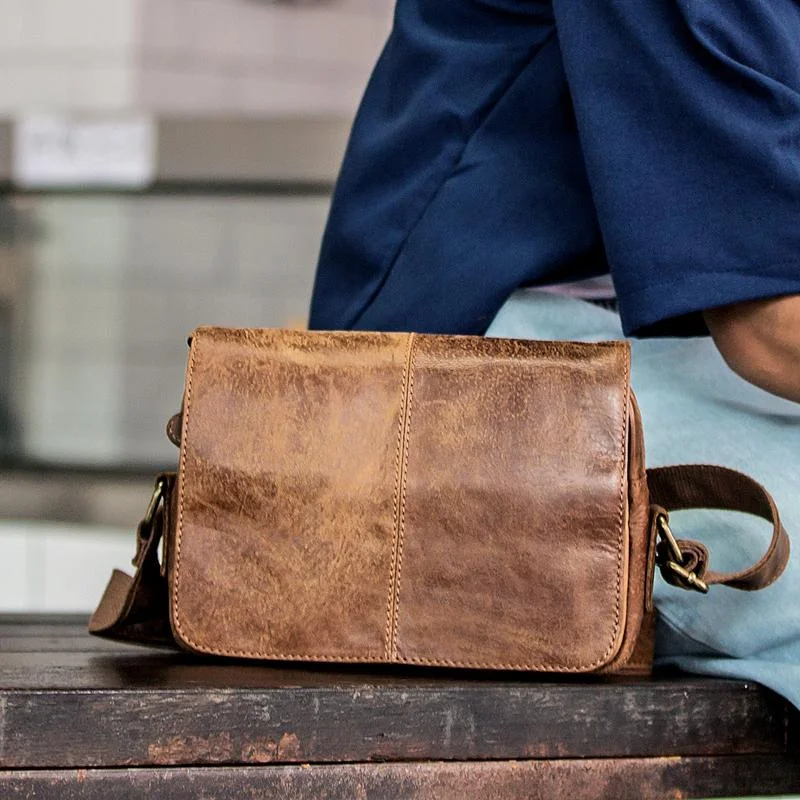 Camel Leather Mens Small Side Bag Small Messenger Bags Postman Bag Courier Bag for Men Fashionable Handbags At Must-Have Prices Camel Leather Mens Small Side Bag Small Messenger Bags Postman Bag Courier Bag for Men Fashionable Handbags At Must-Have Prices