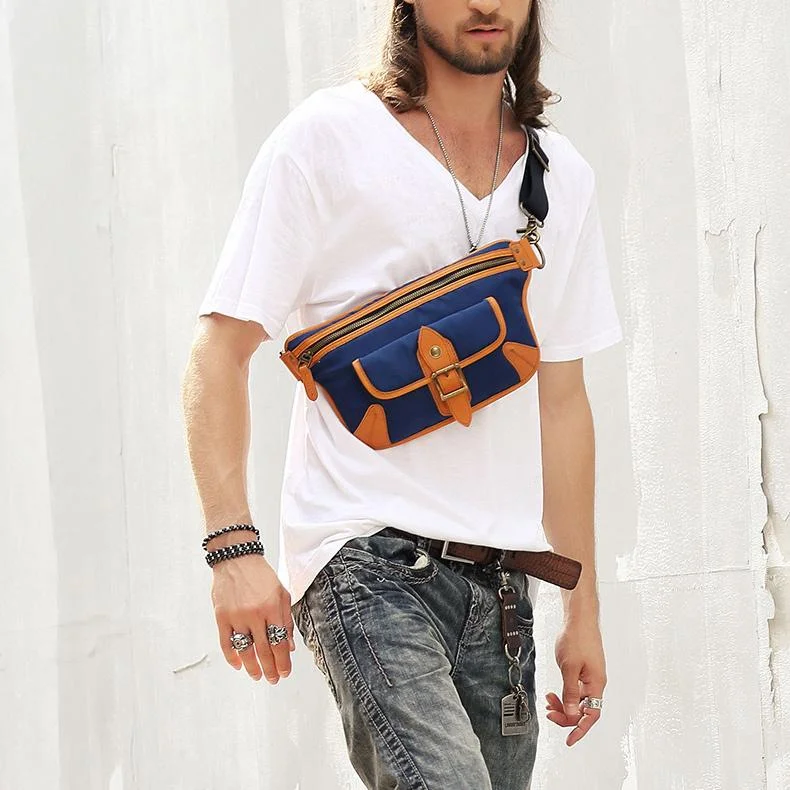 Casual Blue Nylon Leather Fanny Pack Men's Chest Bag Hip Bag Waist Bag For Men Unmissable Deals On High-Quality Designer Bags Casual Blue Nylon Leather Fanny Pack Men's Chest Bag Hip Bag Waist Bag For Men Unmissable Deals On High-Quality Designer Bags