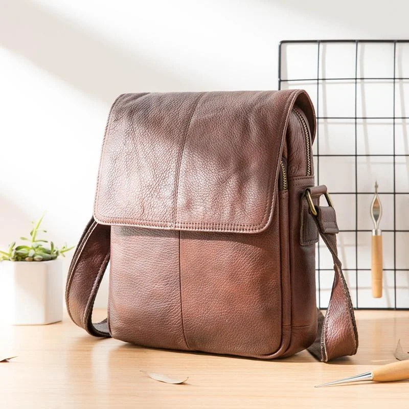 Casual Leather Mens 8 inches Vertical Side Bag Brown Messenger Bags Postman Bag for Men The Best Handbag Offers Are Here Casual Leather Mens 8 inches Vertical Side Bag Brown Messenger Bags Postman Bag for Men The Best Handbag Offers Are Here