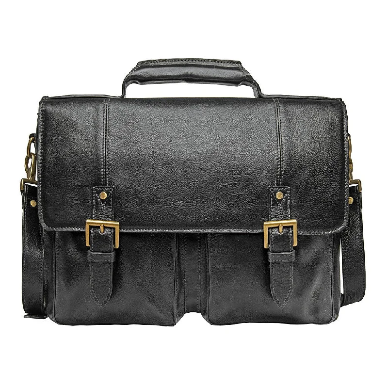 Charles Leather 17" Laptop Compatible Briefcase Affordable Luxury With Top-Quality Handbags Charles Leather 17" Laptop Compatible Briefcase Affordable Luxury With Top-Quality Handbags