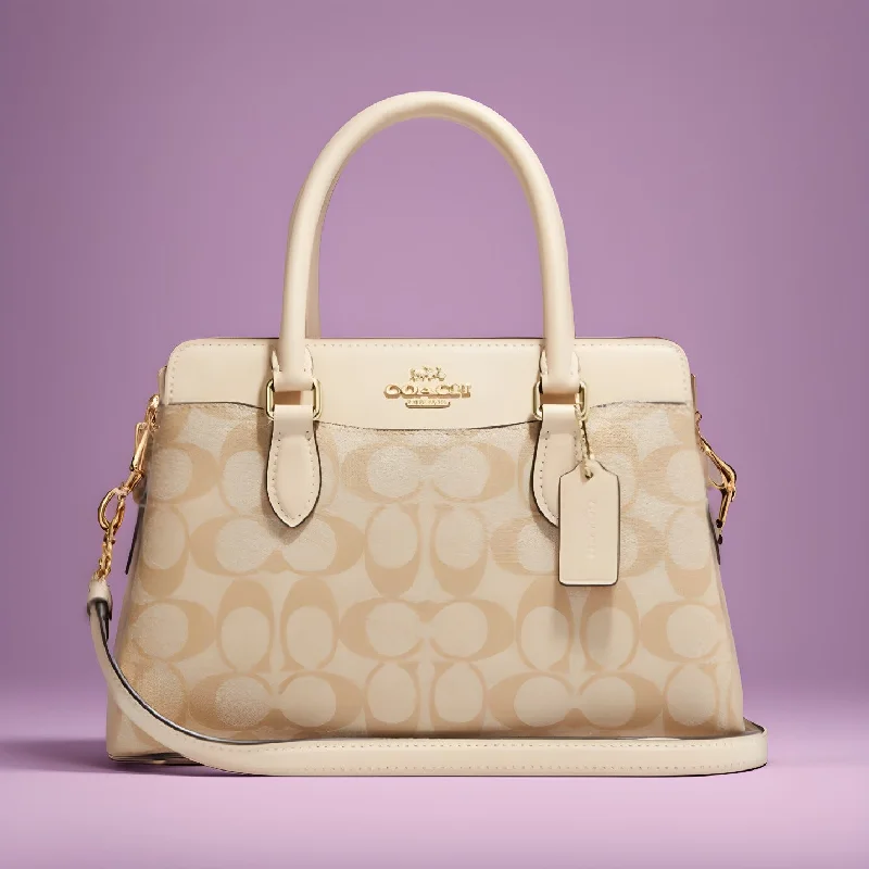 Coach Mini Darcie Carryall in Signature Canvas Bag Small The Perfect Bag Sale Is Here Coach Mini Darcie Carryall in Signature Canvas Bag Small The Perfect Bag Sale Is Here