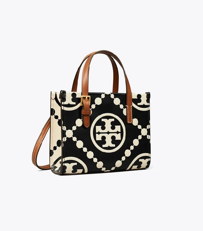 Tory Burch Mini T Monogram Contrast Embossed Square Tote Bag Sleek And Stylish Handbags At Lower Prices Tory Burch Mini T Monogram Contrast Embossed Square Tote Bag Sleek And Stylish Handbags At Lower Prices