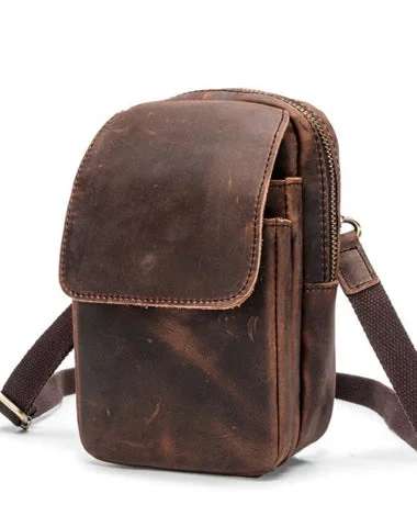 Cool Brown Leather Men's Small Belt Pouch Cell Phone Holster Belt Bag Mini Messenger Bag Side Bag For Men Flash Sale On Designer Bags Cool Brown Leather Men's Small Belt Pouch Cell Phone Holster Belt Bag Mini Messenger Bag Side Bag For Men Flash Sale On Designer Bags