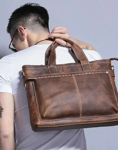 Cool Coffee Leather Mens Briefcases Work Bag Laptop Bag Business Bag for Men High-End Handbags At Affordable Prices Cool Coffee Leather Mens Briefcases Work Bag Laptop Bag Business Bag for Men High-End Handbags At Affordable Prices