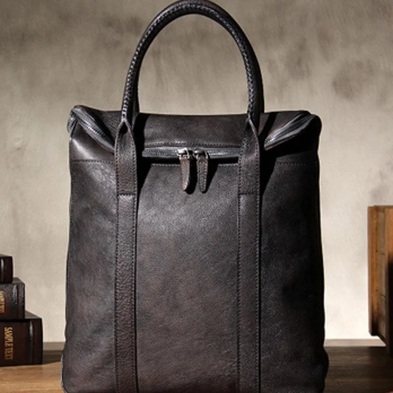 Cool Mens Gray Brown Leather Handbag Briefcase Handmade Genuine Vintage Work Bag Business Bag for men Timeless Handbags Now At Special Discounts Cool Mens Gray Brown Leather Handbag Briefcase Handmade Genuine Vintage Work Bag Business Bag for men Timeless Handbags Now At Special Discounts