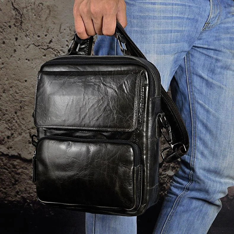 Cool Oiled LEATHER MENS Small Side Bag Small SHOULDER BAG HANDBAGS FOR MEN Carry Elegance For Less Cool Oiled LEATHER MENS Small Side Bag Small SHOULDER BAG HANDBAGS FOR MEN Carry Elegance For Less