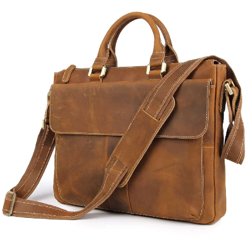 Crazy Horse Leather Laptop Bag | Fits 14 Inch | Versatile Briefcase Stylish And Functional Bags Now At Reduced Rates Crazy Horse Leather Laptop Bag | Fits 14 Inch | Versatile Briefcase Stylish And Functional Bags Now At Reduced Rates