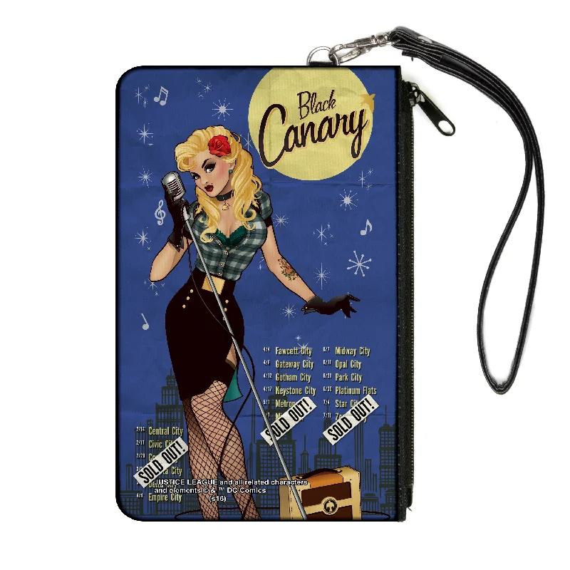 Canvas Zipper Wallet - LARGE - BLACK CANARY Bombshell Variant Cover SOLD OUT Poster/Skyline Trendy Handbags At Limited-Time Discounts Canvas Zipper Wallet - LARGE - BLACK CANARY Bombshell Variant Cover SOLD OUT Poster/Skyline Trendy Handbags At Limited-Time Discounts