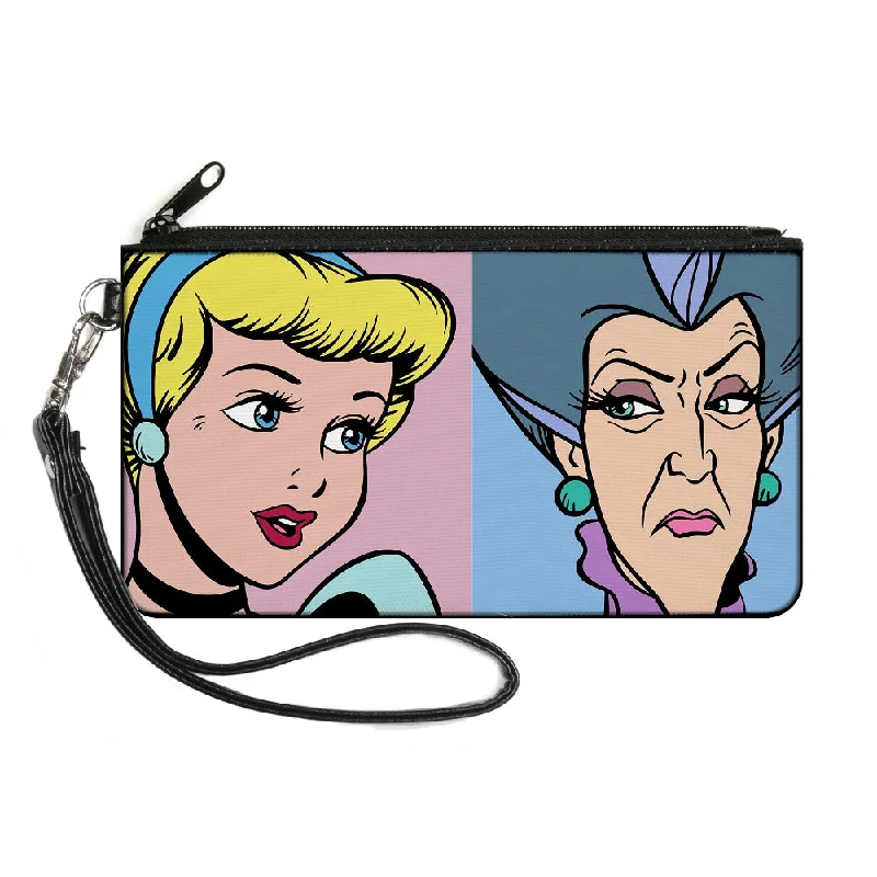 Canvas Zipper Wallet - LARGE - Cinderella and Wicked Step Mother Lady Tremaine Face Blocks Premium Bags At Special Prices Canvas Zipper Wallet - LARGE - Cinderella and Wicked Step Mother Lady Tremaine Face Blocks Premium Bags At Special Prices