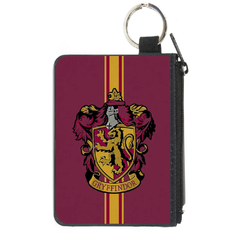 Canvas Zipper Wallet - MINI X-SMALL - GRYFFINDOR Crest Vertical Stripe Burgundy Gold Statement Bags, Shop Today Canvas Zipper Wallet - MINI X-SMALL - GRYFFINDOR Crest Vertical Stripe Burgundy Gold Statement Bags, Shop Today