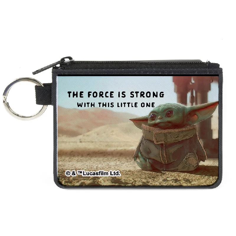 Canvas Zipper Wallet - MINI X-SMALL - Star Wars The Child Full Body Pose THE FORCE IS STRONG WITH THIS LITTLE ONE Vivid Classic Totes, Exclusive Deals Canvas Zipper Wallet - MINI X-SMALL - Star Wars The Child Full Body Pose THE FORCE IS STRONG WITH THIS LITTLE ONE Vivid Classic Totes, Exclusive Deals