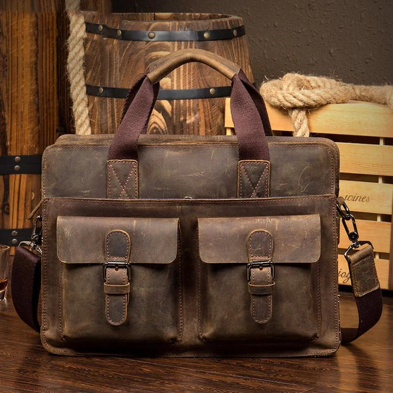 Leather Mens 13 inches Briefcase Dark Brown Laptop Bags Business Bags Work Bags for Men Fashion Bags With Huge Discounts Leather Mens 13 inches Briefcase Dark Brown Laptop Bags Business Bags Work Bags for Men Fashion Bags With Huge Discounts
