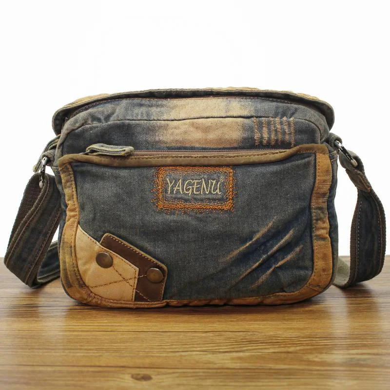 Blue Denim Mens Casual Small Messenger Bag Jean Postman Bag Courier Bag For Men Designer Bags At Low Prices Blue Denim Mens Casual Small Messenger Bag Jean Postman Bag Courier Bag For Men Designer Bags At Low Prices