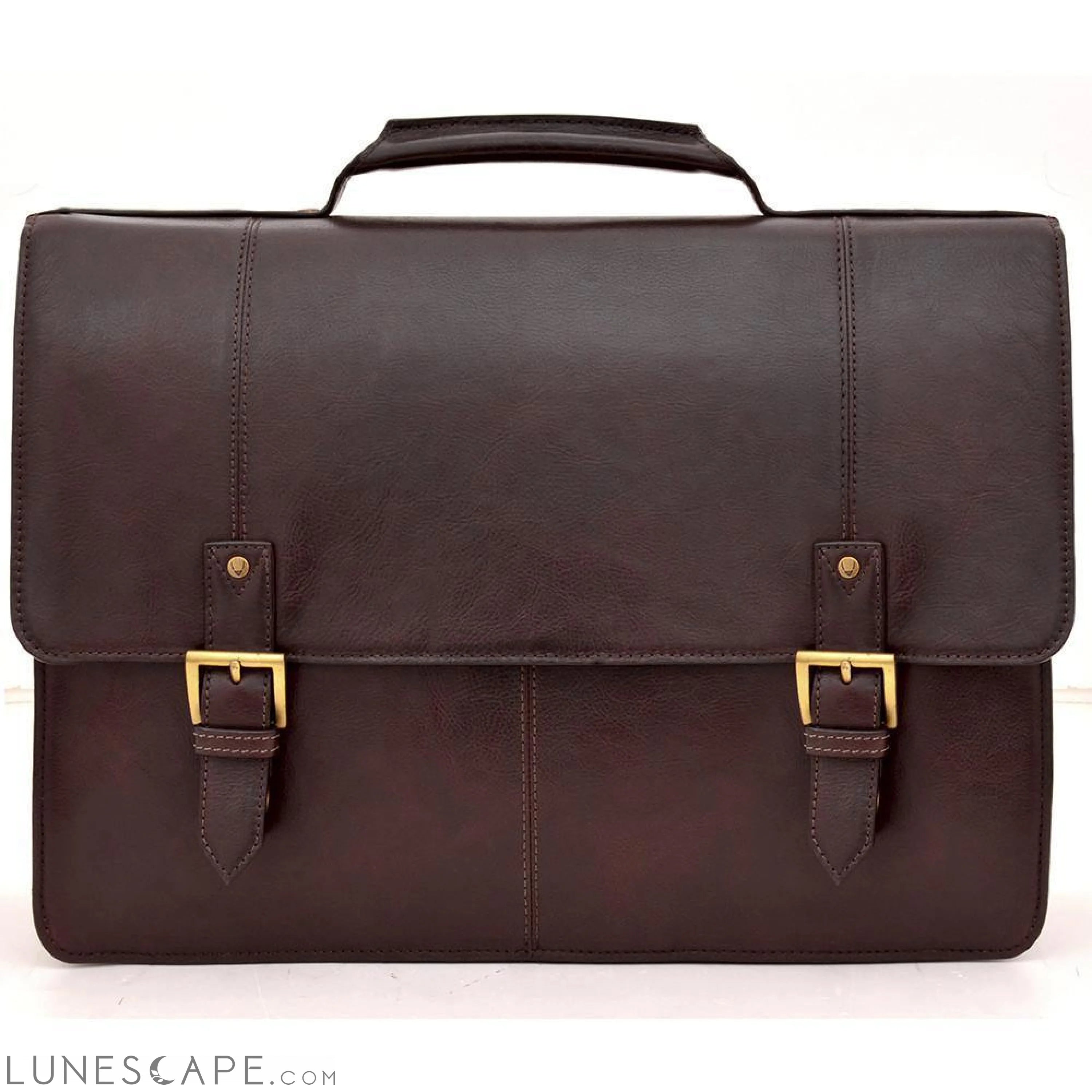 Double Gusset 17" Leather Laptop Briefcase Sleek And Stylish Handbags At Lower Prices Double Gusset 17" Leather Laptop Briefcase Sleek And Stylish Handbags At Lower Prices
