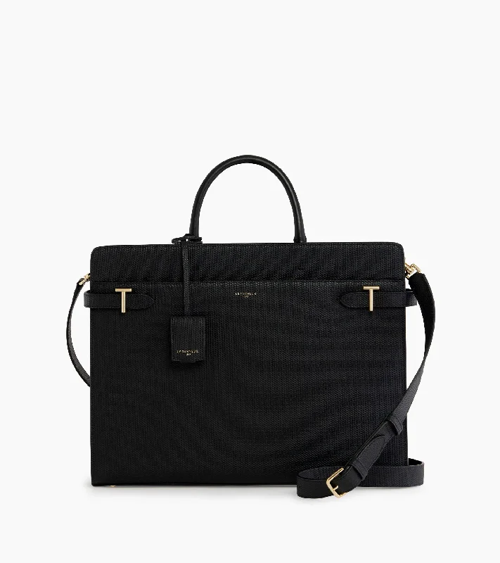 Emilie 15" briefcase in leather Huge Handbag Markdowns – Update Your Collection Now