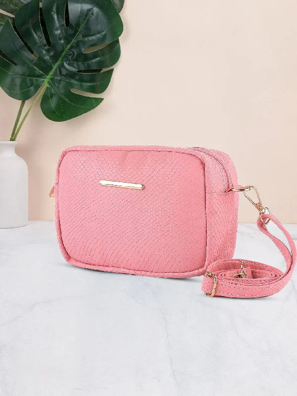 Mini Snakeskin Square Bag - Pink Chic Handbags At Special Promotional Prices