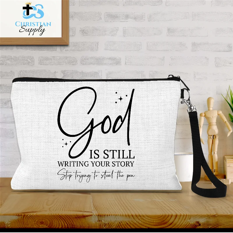God is Still Writing Your Story Wristlet Limited-Time Handbag Sale