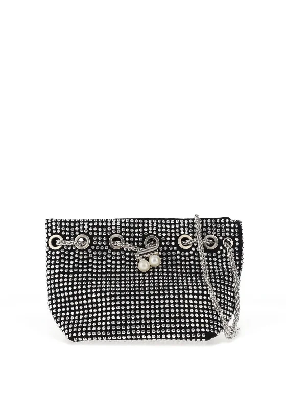 Zen Collection Diamante Bucket Bag, Silver & Black Grab Stylish Bags Before They're Gone