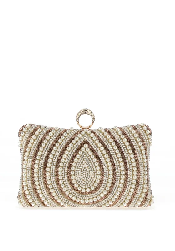 Zen Collection Diamante Pearl Tear Drop Clutch Bag, Gold Everyday Elegance At Lower Prices Zen Collection Diamante Pearl Tear Drop Clutch Bag, Gold Everyday Elegance At Lower Prices